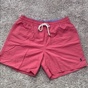 Polo by Ralph Lauren Red Swim Trunks Elastic Waist